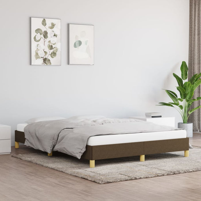 Cadru de pat fără saltea, maro închis, 140x200 cm, textil - WALTI WALTI