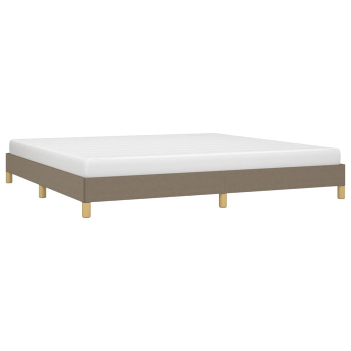 Cadru de pat fără saltea, gri taupe, 200x200 cm, textil WALTI