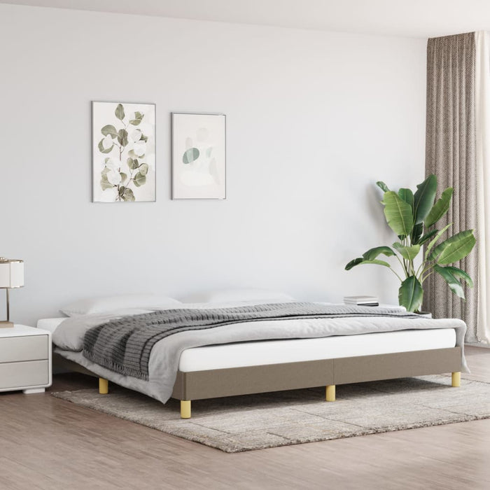 Cadru de pat fără saltea, gri taupe, 200x200 cm, textil WALTI