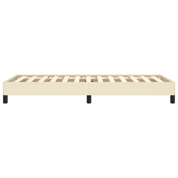 Cadru de pat, crem, 100x200 cm, piele ecologică WALTI