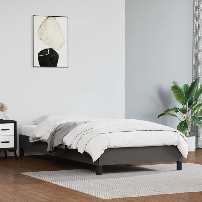 Cadru de pat, gri, 100x200 cm, piele ecologică - WALTI WALTI