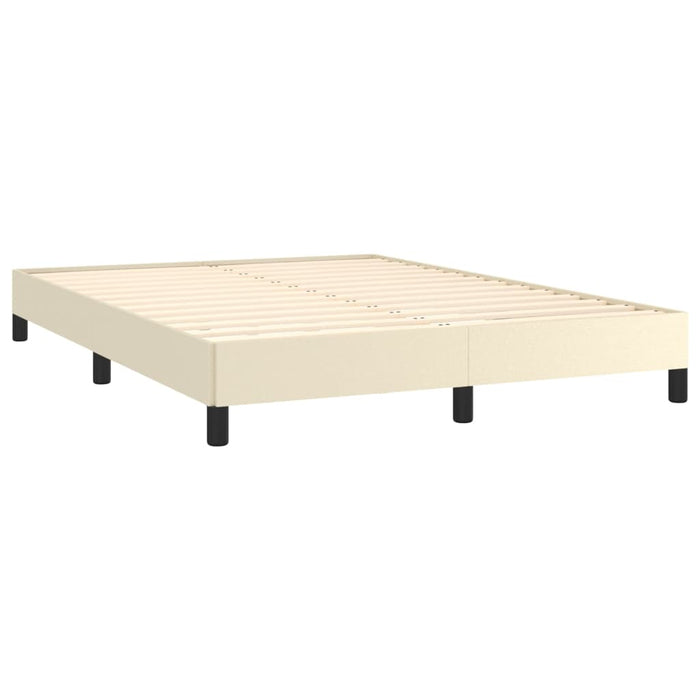 Cadru de pat, crem, 140x190 cm, piele ecologică - WALTI WALTI