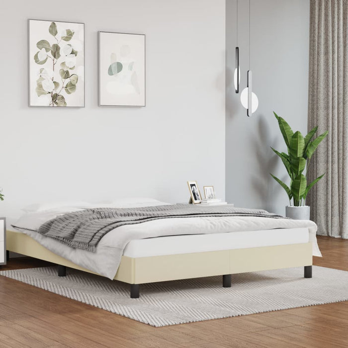 Cadru de pat, crem, 140x200 cm, piele ecologică - WALTI WALTI