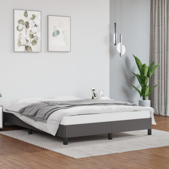 Cadru de pat, gri, 140x200 cm, piele ecologică - WALTI WALTI