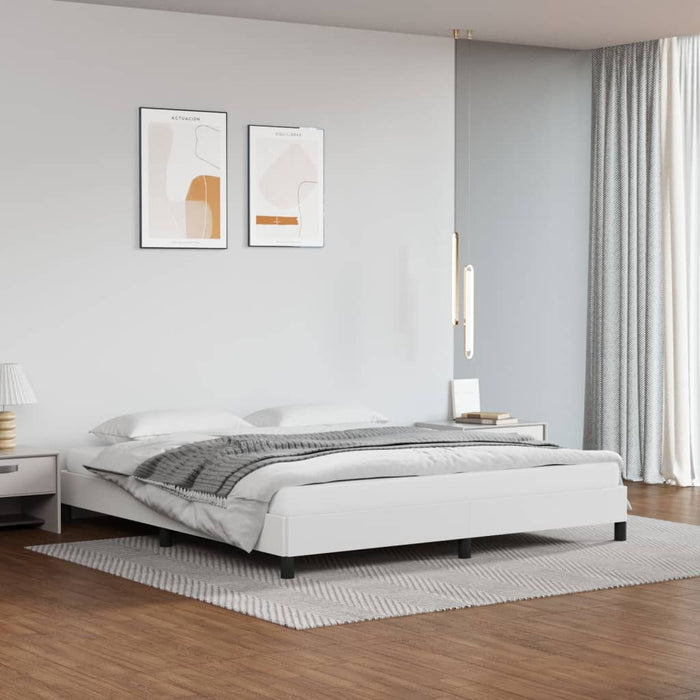 Cadru de pat, alb, 160x200 cm, piele ecologică - WALTI WALTI