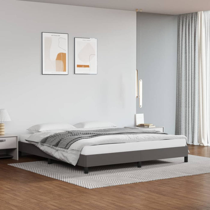 Cadru de pat, gri, 180x200 cm, piele ecologică - WALTI WALTI