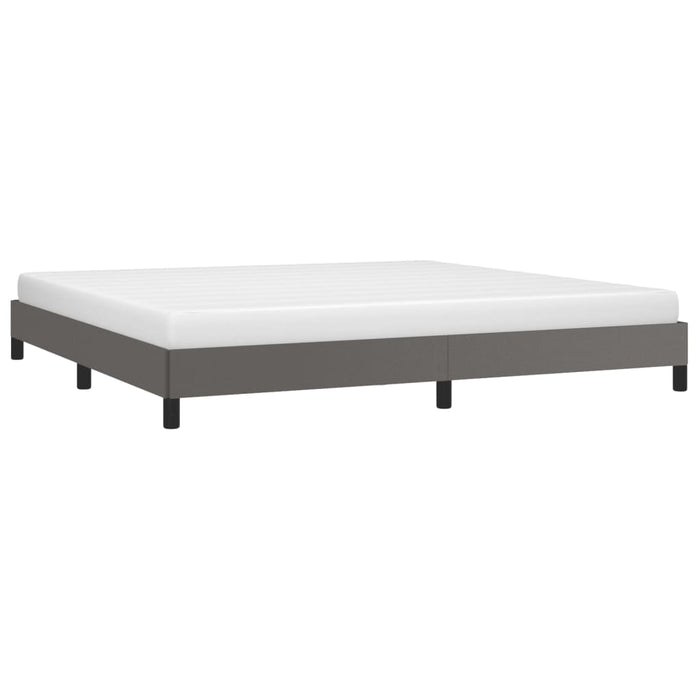 Cadru de pat, gri, 200x200 cm, piele ecologică - WALTI WALTI