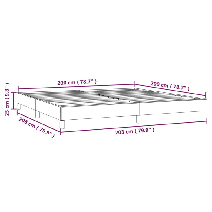 Cadru de pat, gri, 200x200 cm, piele ecologică - WALTI WALTI