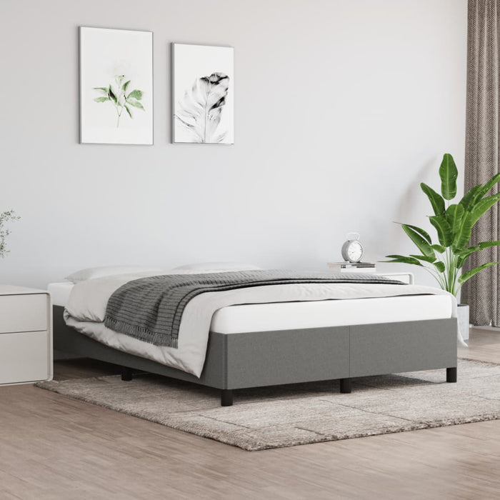 Cadru de pat fără saltea, gri închis, 140x190 cm, textil - WALTI WALTI