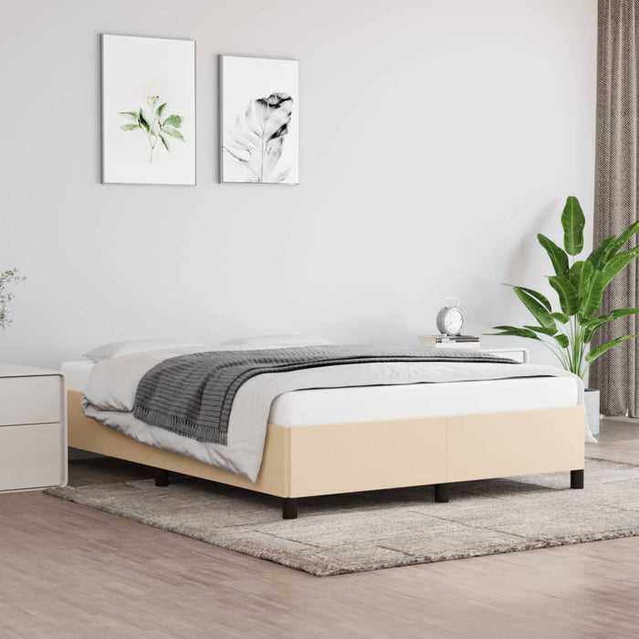 Cadru de pat fără saltea, crem, 140x190 cm, textil - WALTI WALTI