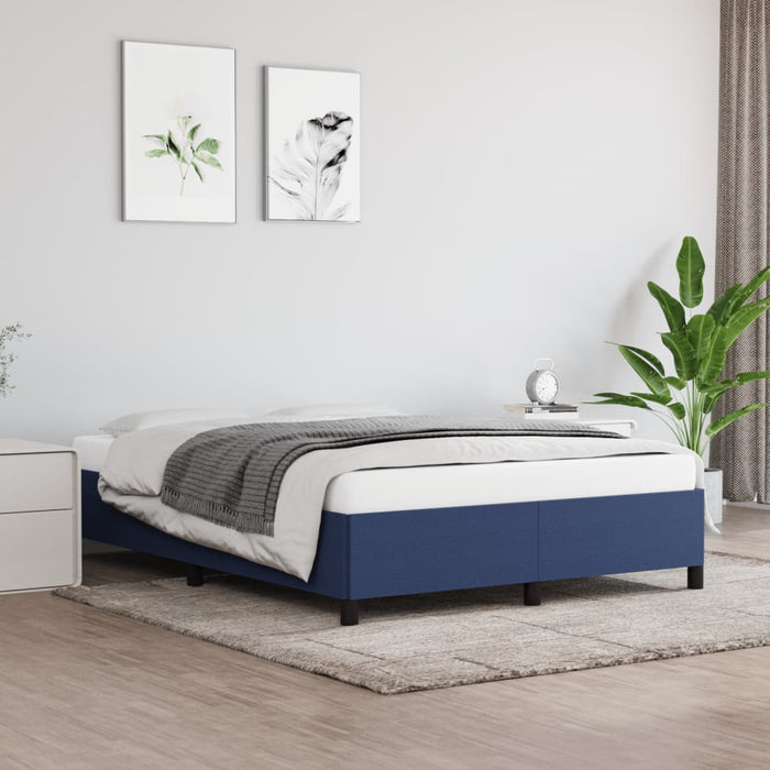 Cadru de pat fără saltea, albastru, 140x190 cm, textil - WALTI WALTI