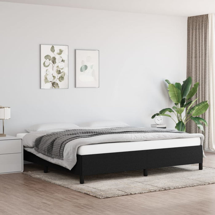 Cadru de pat fără saltea, negru, 200x200 cm, textil - WALTI WALTI
