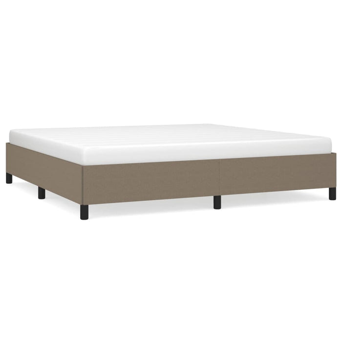 Cadru de pat fără saltea, gri taupe, 200x200 cm, textil - WALTI WALTI