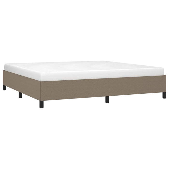 Cadru de pat fără saltea, gri taupe, 200x200 cm, textil - WALTI WALTI
