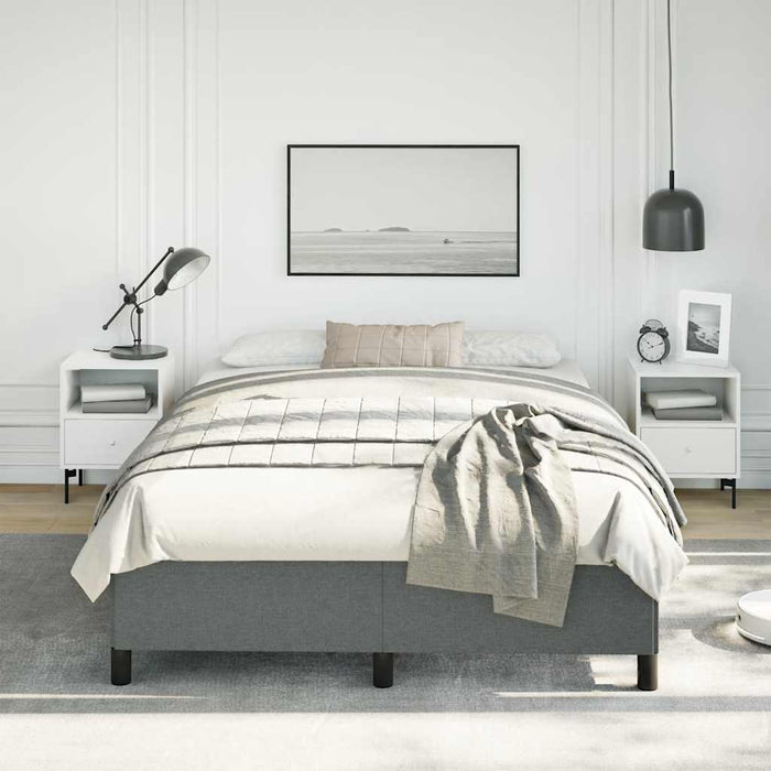Cadru de pat fără saltea, gri închis, 137x190 cm, material textil - WALTI WALTI