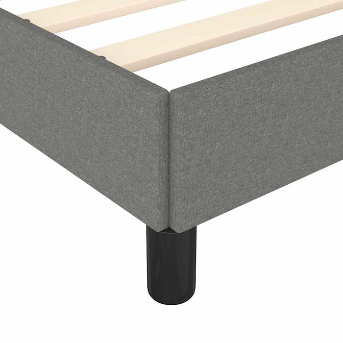 Cadru de pat fără saltea, gri închis, 137x190 cm, material textil - WALTI WALTI