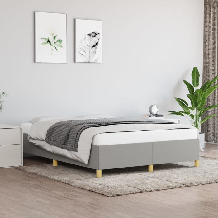 Cadru de pat fără saltea, gri deschis, 140x200 cm, textil - WALTI WALTI