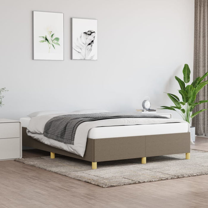 Cadru de pat fără saltea, gri taupe, 140x200 cm, textil - WALTI WALTI