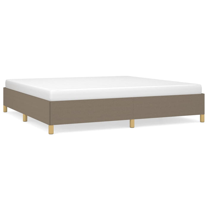 Cadru de pat fără saltea, gri taupe, 200x200 cm, textil - WALTI WALTI
