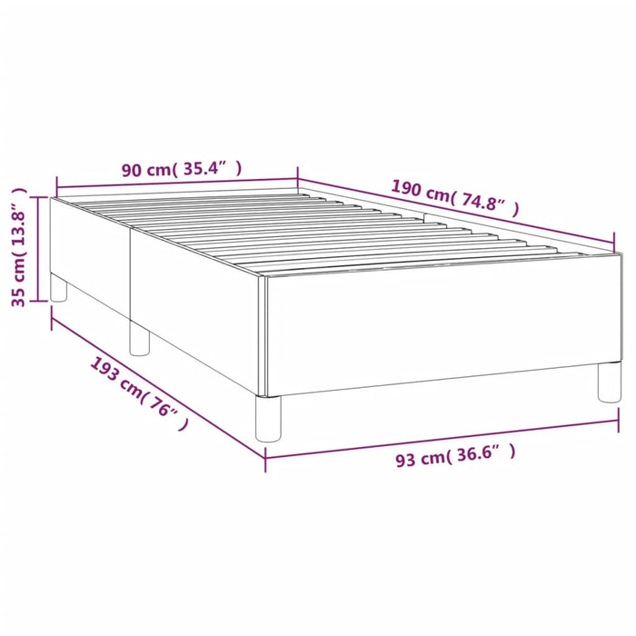 Cadru de pat, gri, 90x190 cm, piele ecologică - WALTI WALTI