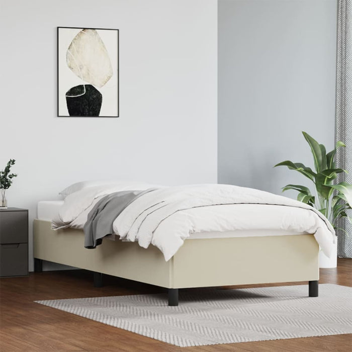Cadru de pat, crem, 90x200 cm, piele ecologică - WALTI WALTI
