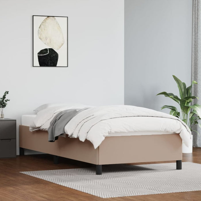 Cadru de pat, cappuccino, 100x200 cm, piele ecologică - WALTI WALTI