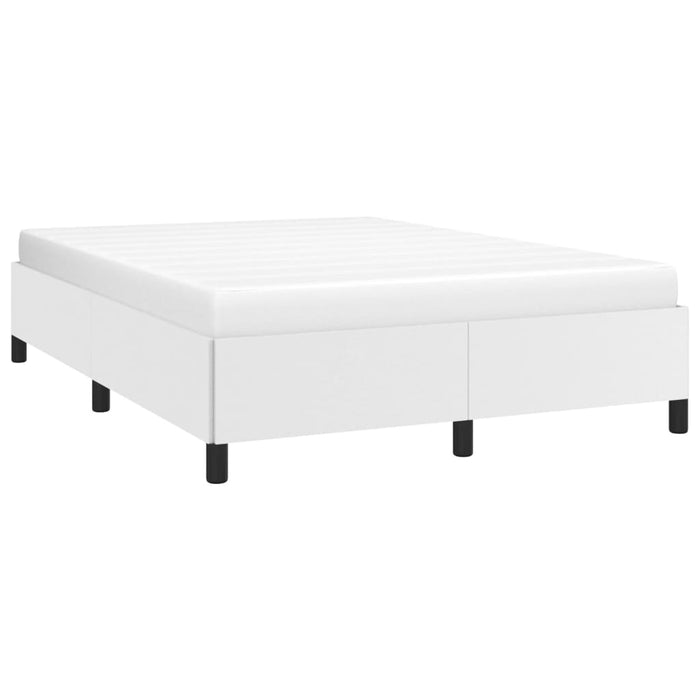 Cadru de pat, alb, 140x190 cm, piele ecologică - WALTI WALTI