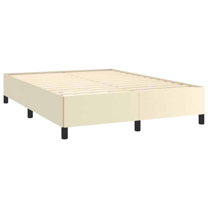 Cadru de pat, crem, 140x190 cm, piele ecologică - WALTI WALTI