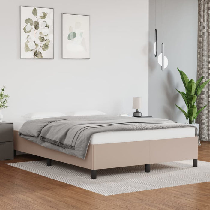 Cadru de pat, cappuccino, 140x190 cm, piele ecologică - WALTI WALTI
