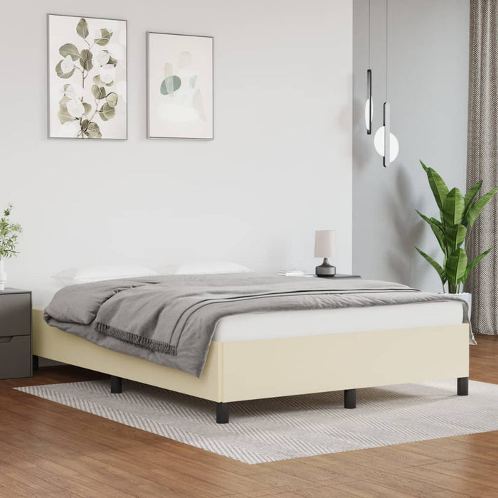 Cadru de pat, crem, 140x200 cm, piele ecologică - WALTI WALTI