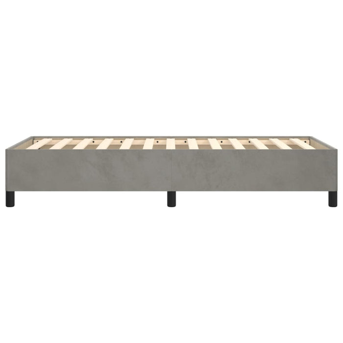 Cadru de pat fără saltea, gri deschis, 90x190 cm, catifea - WALTI WALTI