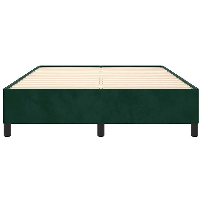 Cadru de pat fără saltea, verde închis, 140x190 cm, catifea - WALTI WALTI