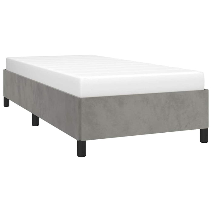 Cadru de pat fără saltea, gri deschis, 100x203 cm, catifea, tip pat dublu XL - WALTI WALTI