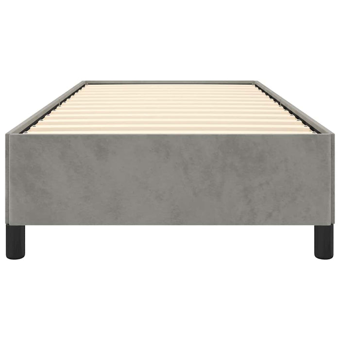 Cadru de pat fără saltea, gri deschis, 100x203 cm, catifea, tip pat dublu XL - WALTI WALTI