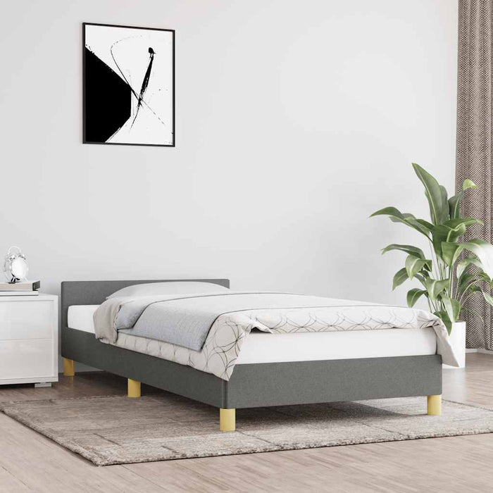 Cadru de pat fără saltea, gri închis, 80x200 cm, textil - WALTI WALTI