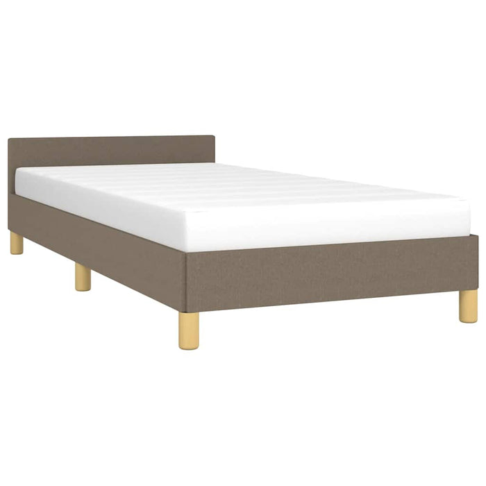 Cadru de pat cu tăblie fără saltea, taupe, 80x200 cm, textil - WALTI WALTI