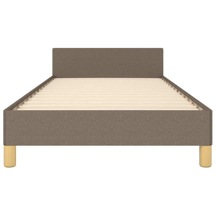Cadru de pat cu tăblie fără saltea, taupe, 80x200 cm, textil - WALTI WALTI