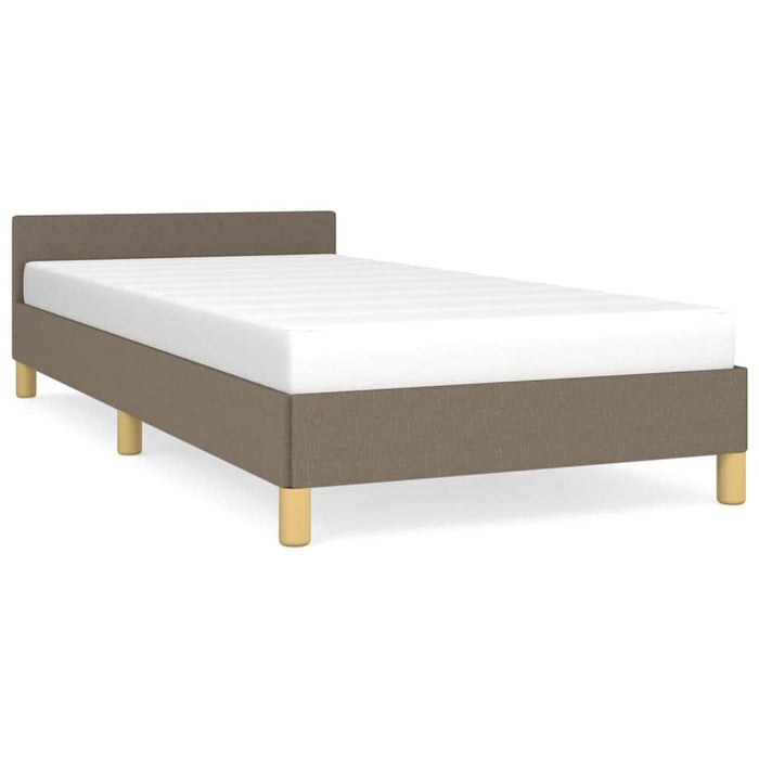 Cadru de pat cu tăblie fără saltea, taupe, 90x190 cm, textil - WALTI WALTI