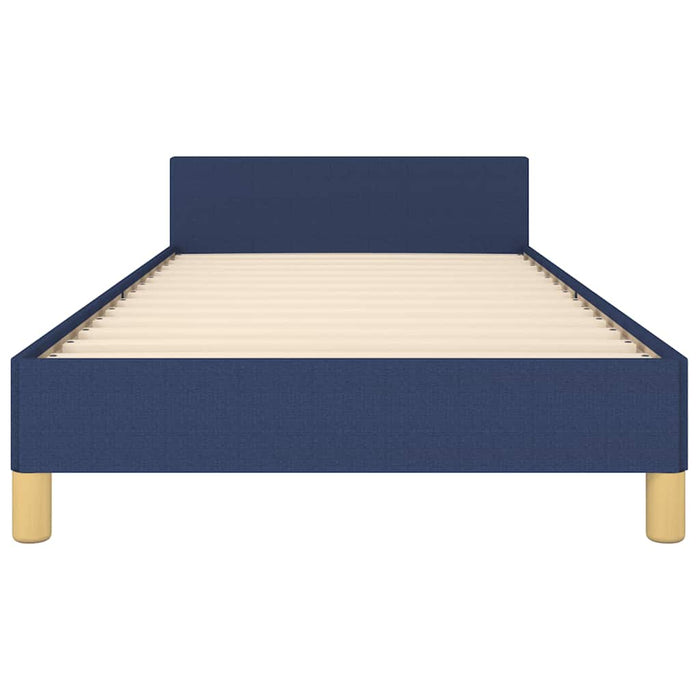 Cadru de pat cu tăblie fără saltea, albastru, 90x190 cm, textil WALTI