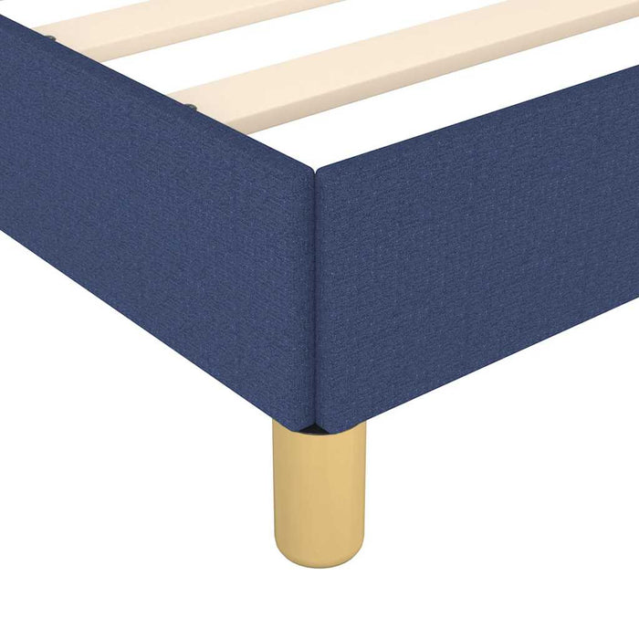 Cadru de pat cu tăblie fără saltea, albastru, 90x190 cm, textil WALTI
