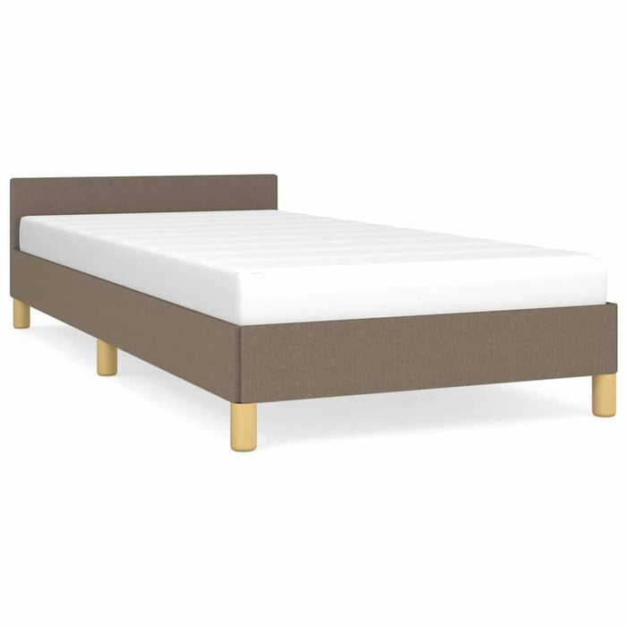 Cadru de pat cu tăblie fără saltea, taupe, 90x200 cm, textil - WALTI WALTI