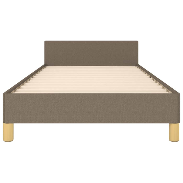 Cadru de pat cu tăblie fără saltea, taupe, 90x200 cm, textil - WALTI WALTI