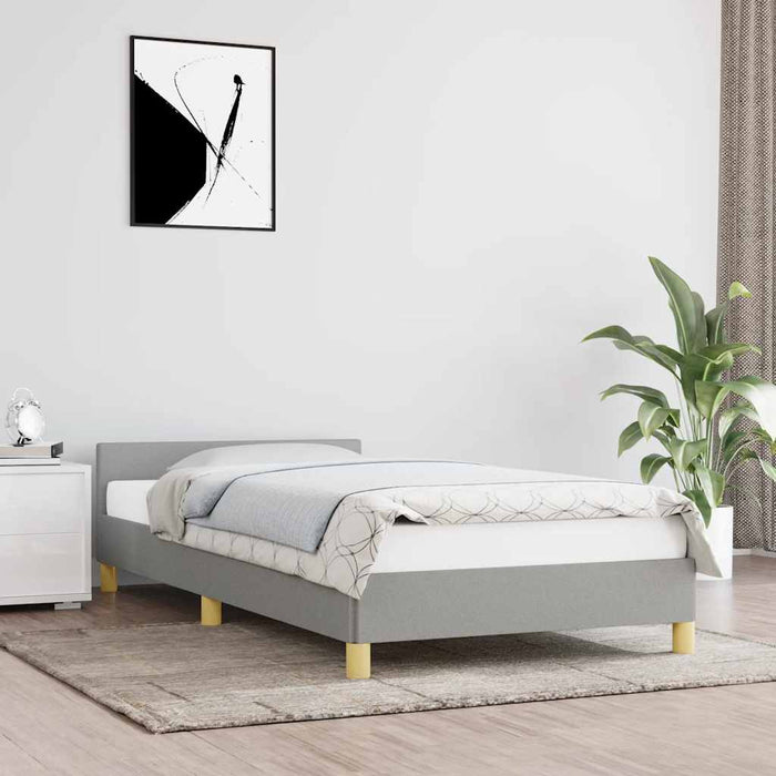 Cadru de pat fără saltea, gri deschis, 100x200 cm, textil - WALTI WALTI