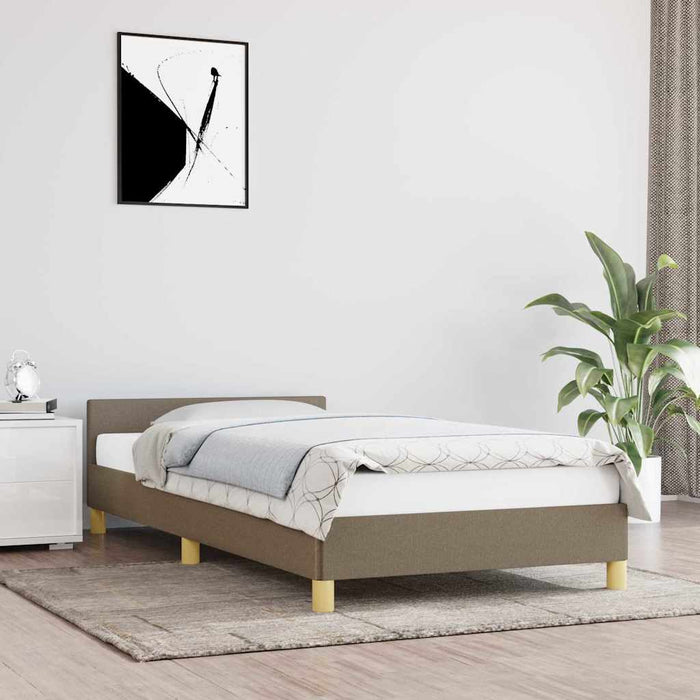 Cadru de pat fără saltea, gri taupe, 100x200 cm, textil - WALTI WALTI