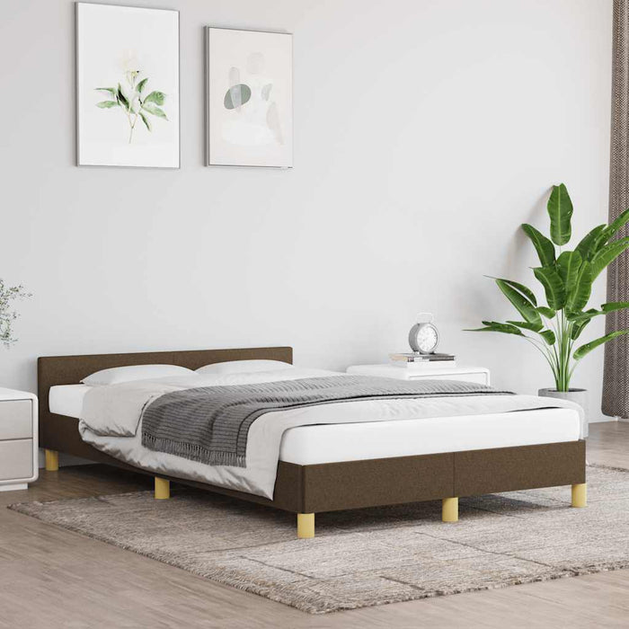 Cadru de pat fără saltea, maro închis, 120x200 cm, textil - WALTI WALTI