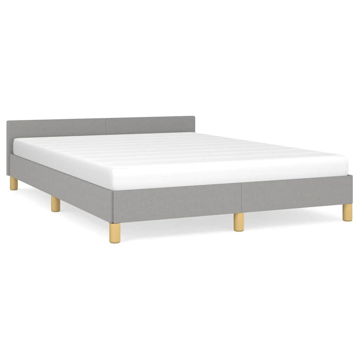 Cadru de pat fără saltea, gri deschis, 140x190 cm, textil - WALTI WALTI