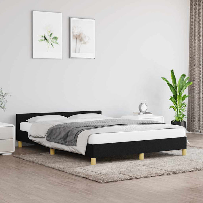 Cadru de pat fără saltea, negru, 140x190 cm, textil - WALTI WALTI
