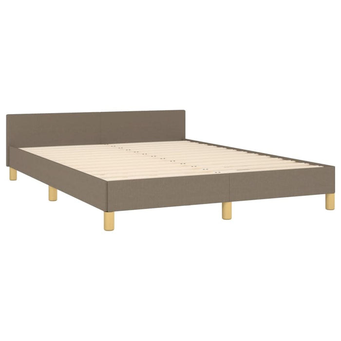 Cadru de pat fără saltea, gri taupe, 140x190 cm, textil - WALTI WALTI
