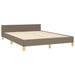 Cadru de pat fără saltea, gri taupe, 140x190 cm, textil - WALTI WALTI