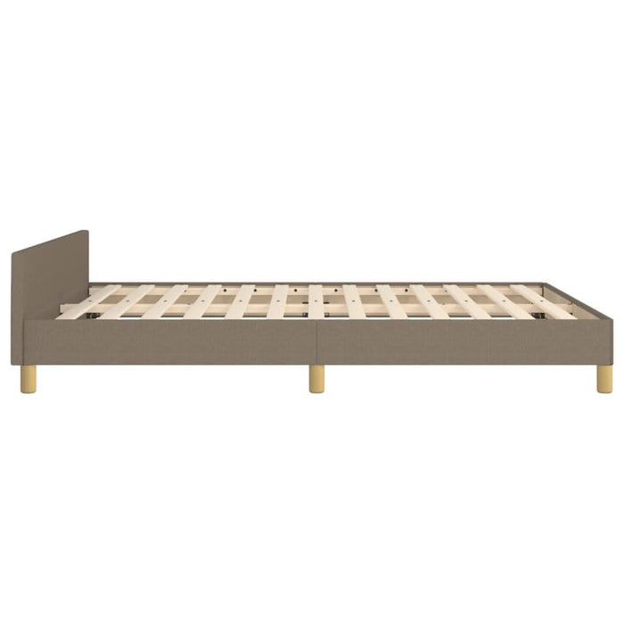 Cadru de pat fără saltea, gri taupe, 140x190 cm, textil - WALTI WALTI
